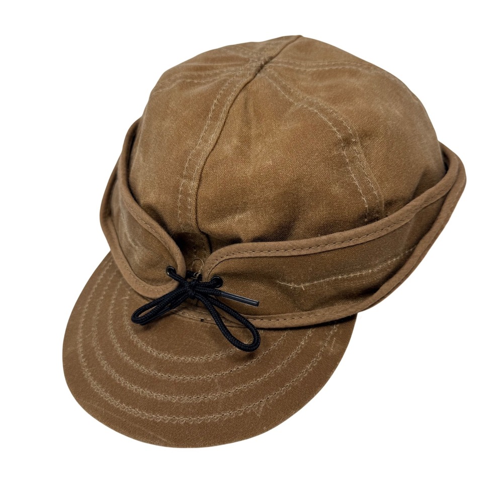 Stormy Kromer Waxed Rancher Cap Sand 7 1/2 Ear Flap Hat NWT Insulated Winter
